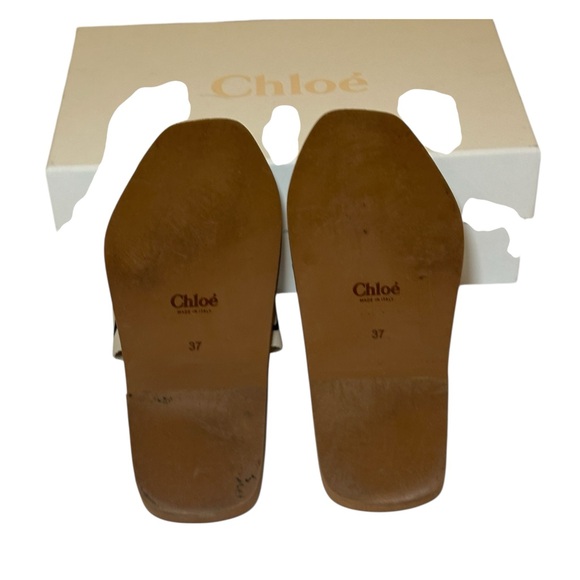 Chloe Woody logo slide Sandals size euro 37 (7) - Picture 8 of 9